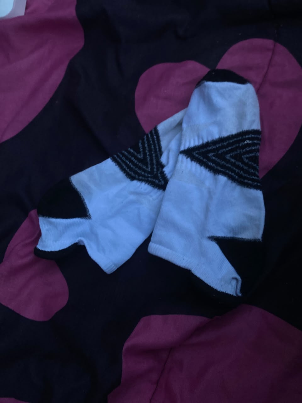White "Bench" Logo and Geometric Triangle Ankle Socks (2-Pack) 2