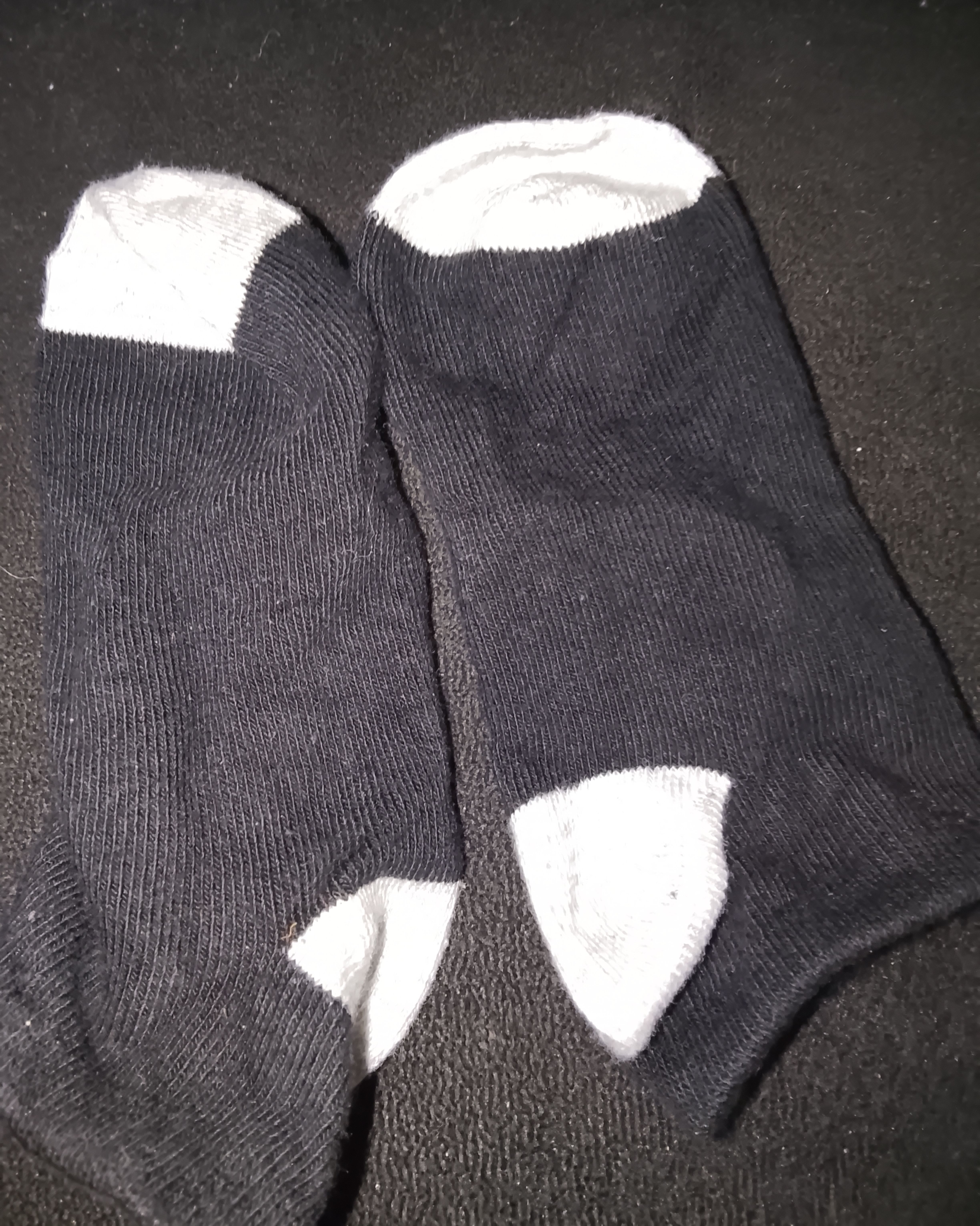 White/Grey Athletic and Solid Black Ankle Socks (2-Pack) 3