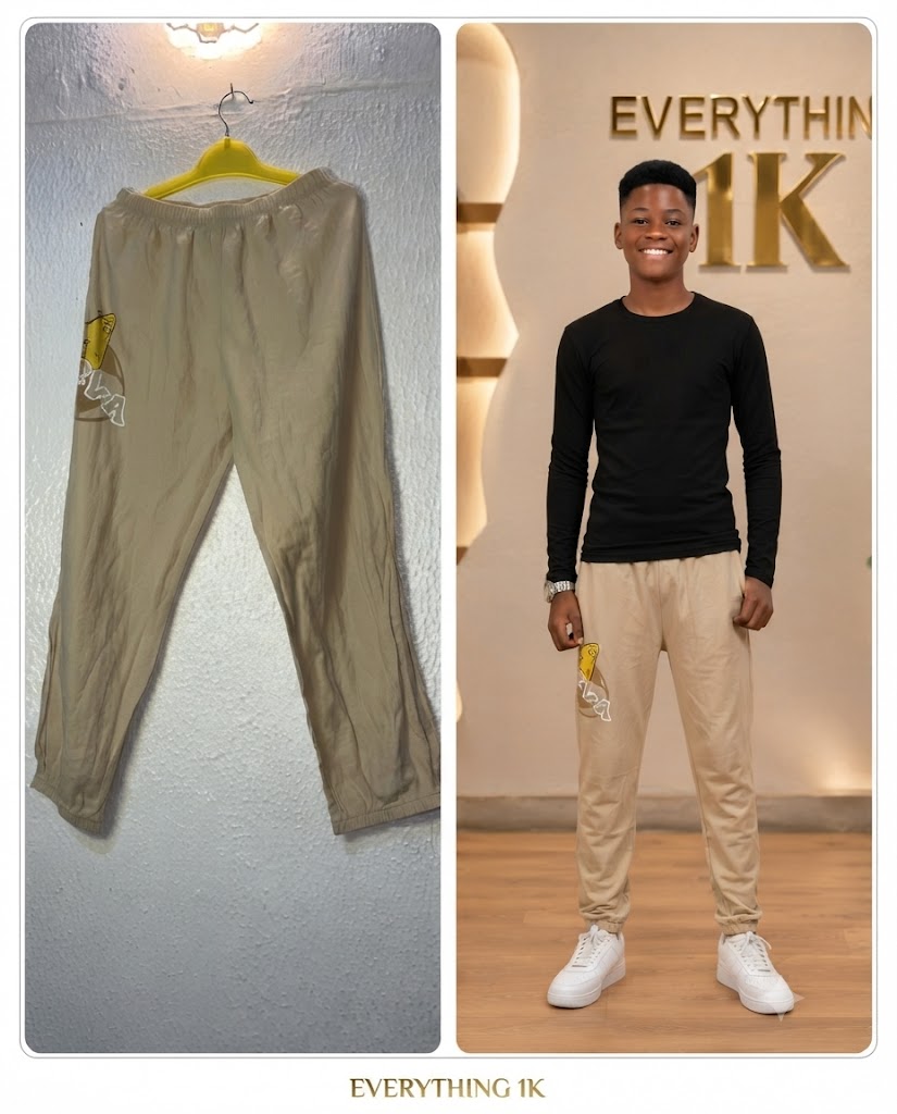 Boys Beige Casual Joggers 12-14 Years